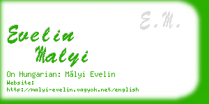 evelin malyi business card