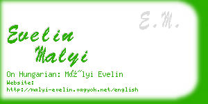 evelin malyi business card